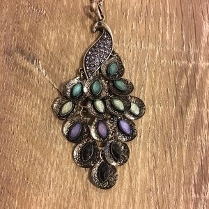 Long Peacock Necklace